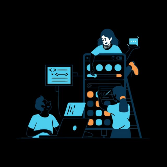 Team working on an automation using multiple templates.