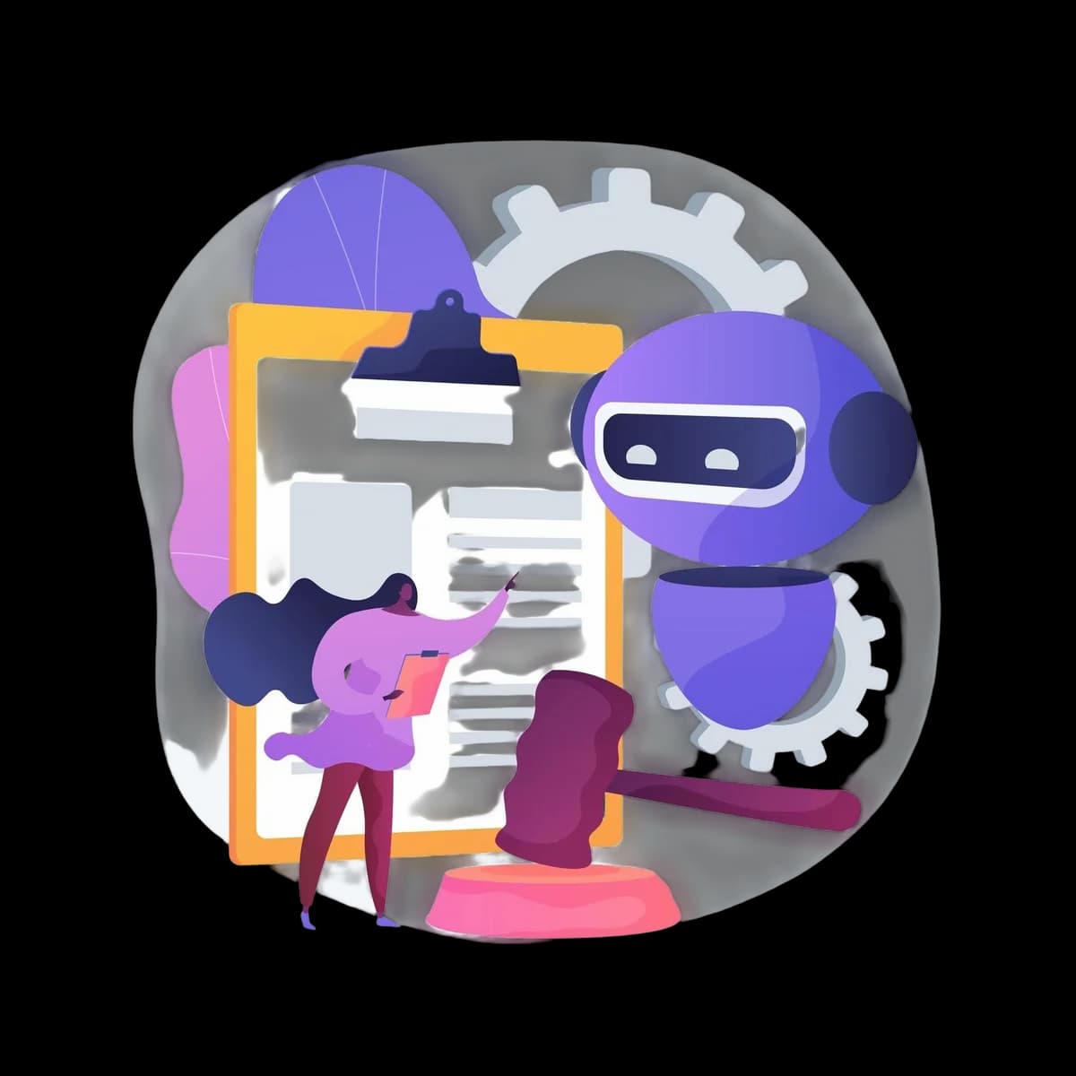 Illustration depicting governance in AI usage