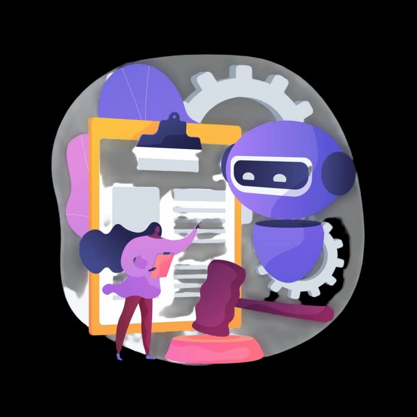 Illustration depicting governance in AI usage