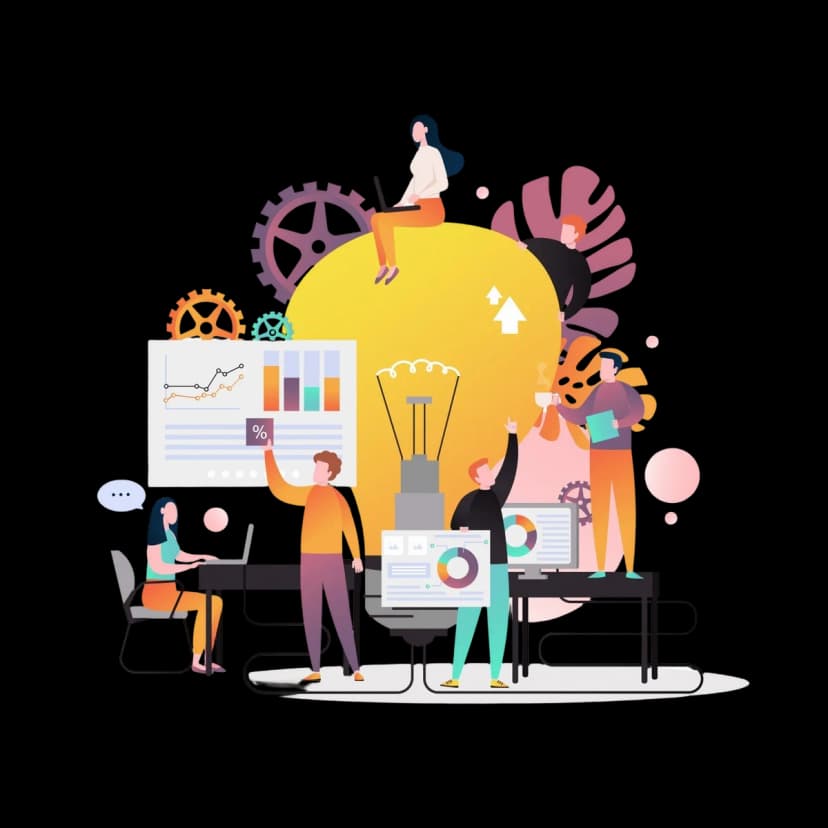 Teams collaborating with shared data, ideas, and connected tools.