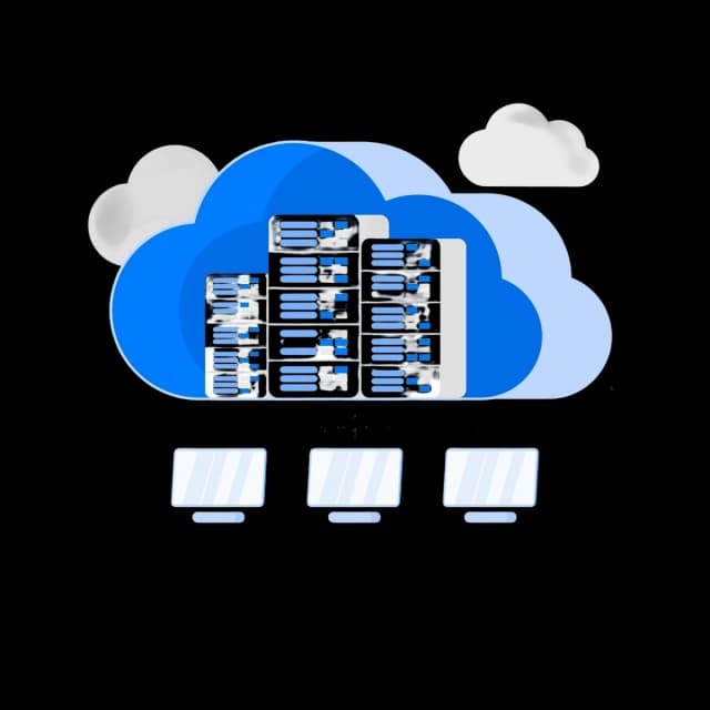 An illustration of a person analyzing data on a large computer screen with charts, graphs, and statistics.