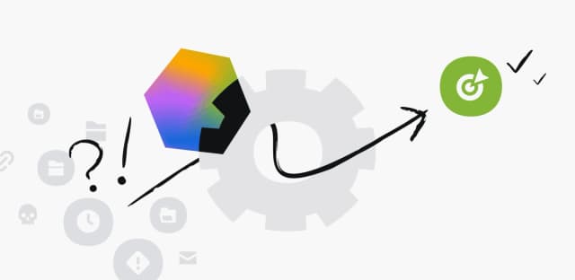 Abstract illustration of AI-driven automation streamlining workflow toward a targeted outcome.