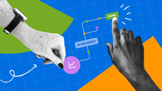 Hands navigating a visual project workflow, progressing from ‘In Progress’ to ‘Done’—highlighting early adoption and streamlined teamwork.