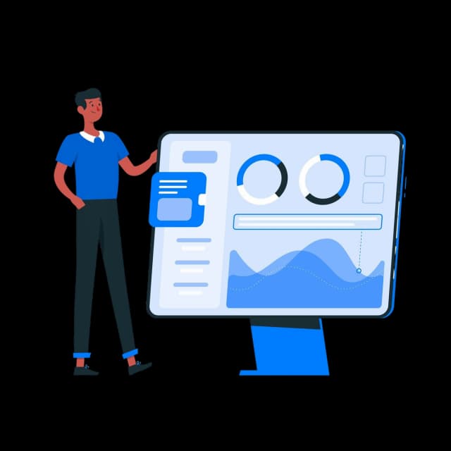A professional evaluation their workflow on a screen.