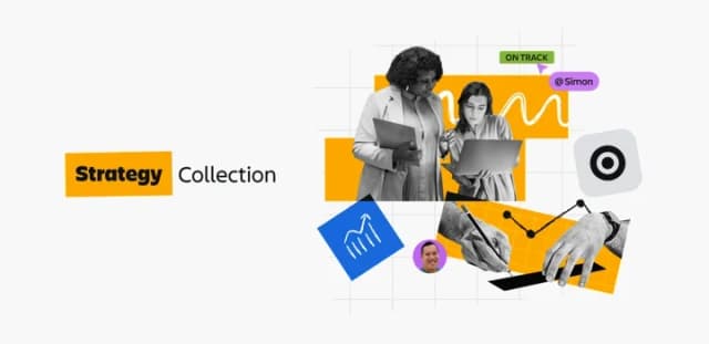 Visual banner showing two professionals collaborating under the Strategy Collection brand.