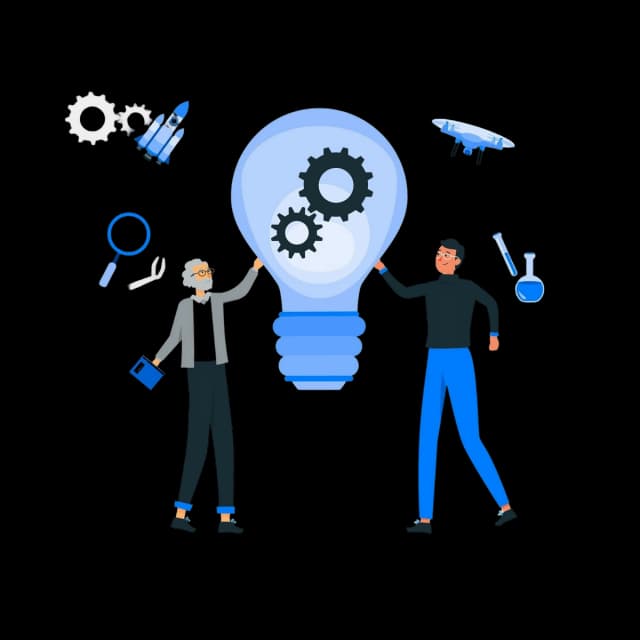 Team innovating with engineering tools and ideas.