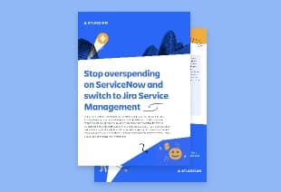 Jira Service Management vs. ServiceNow comparison guide cover