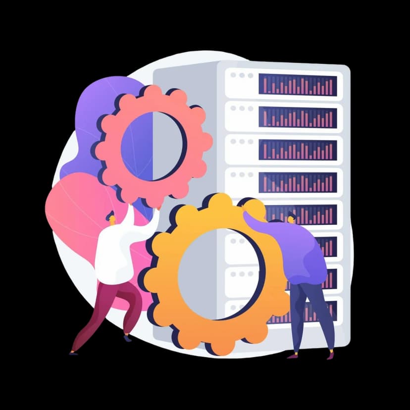 People managing and maintaining system components and data infrastructure