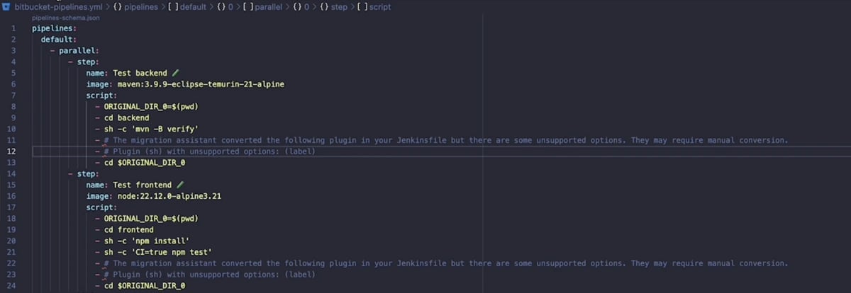 Leverage the Jenkins to Bitbucket Pipelines Migration Tool
