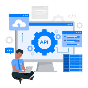 API integration concept diagram