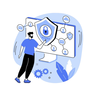 Coded with a shield representing automated security scanning and fixes by an AI assistant
