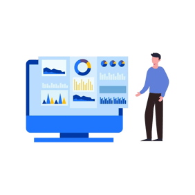 Business metrics dashboard showing productivity metric.