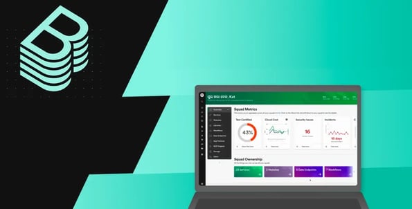 Image of Backstage with service metrics on security, costs, and incidents.