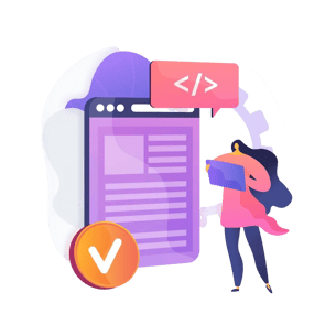 Concept illustration of code, task list, and documentation connected together.