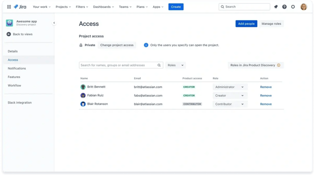 Assigning project roles in Jira Product Discovery