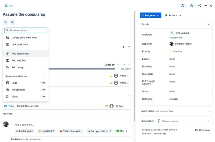 Team-managed space in Jira