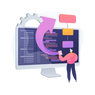 Developer reconfiguring a CI/CD pipeline in a cloud environment.