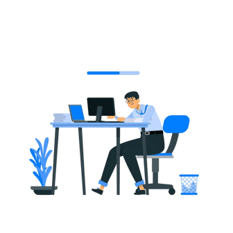 Person working late at desk, showing exhaustion during a project.